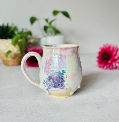 Iridescent Floral What the Fuck Mug