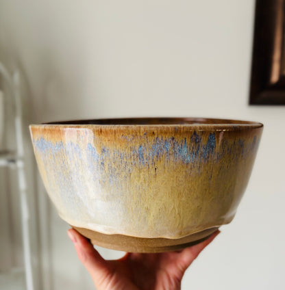 12 Cup Toasted Honey Cream Serving Bowl