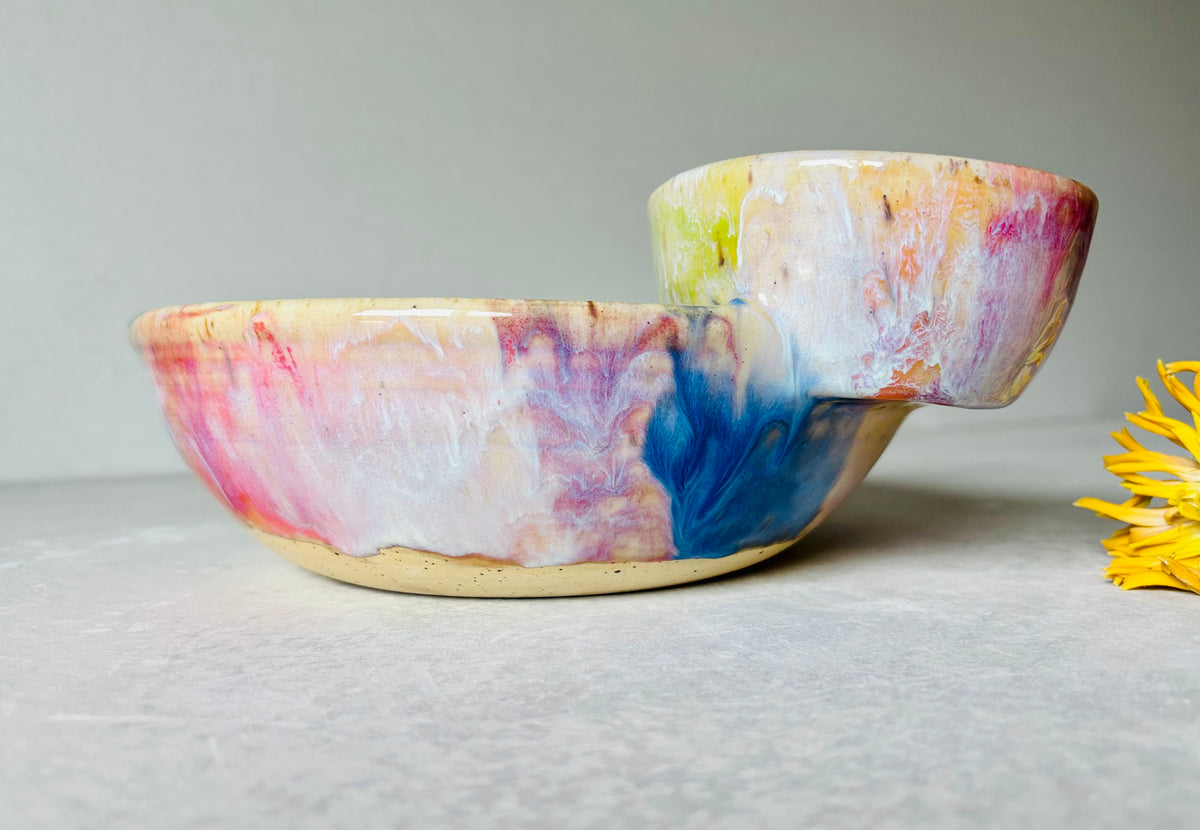 Rainbow Chip & Dip Bowl
