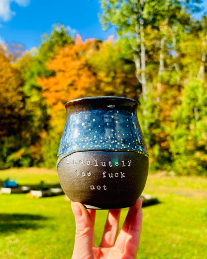 22k Gold Stars Absolutely the Fuck Not Mug in Prism Green (14 fl oz)