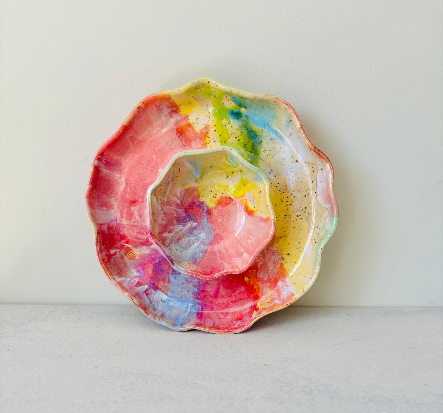 Party Platter in Tie Dye Rainbow