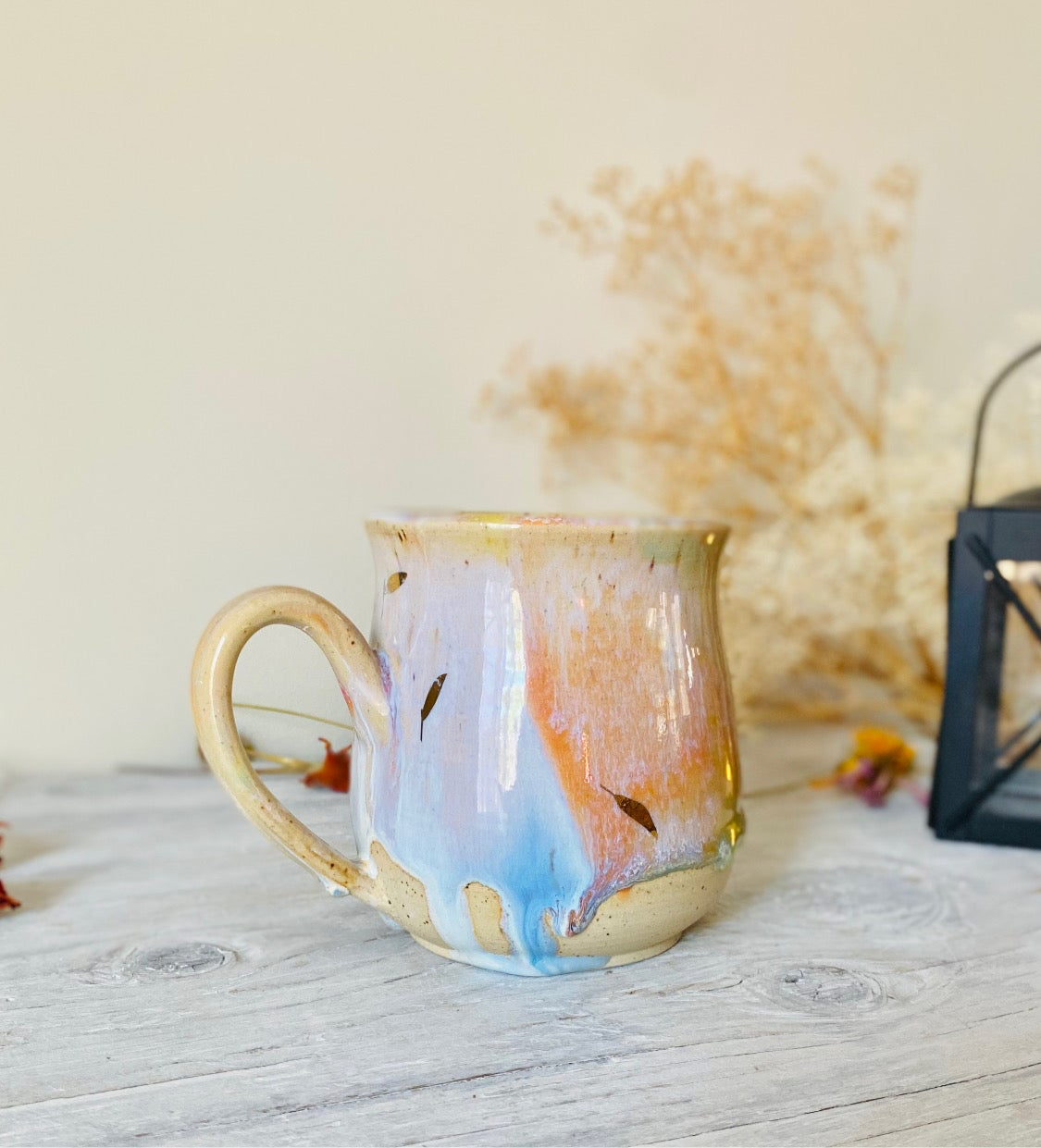 Rainbow Feathers of Gold Mug