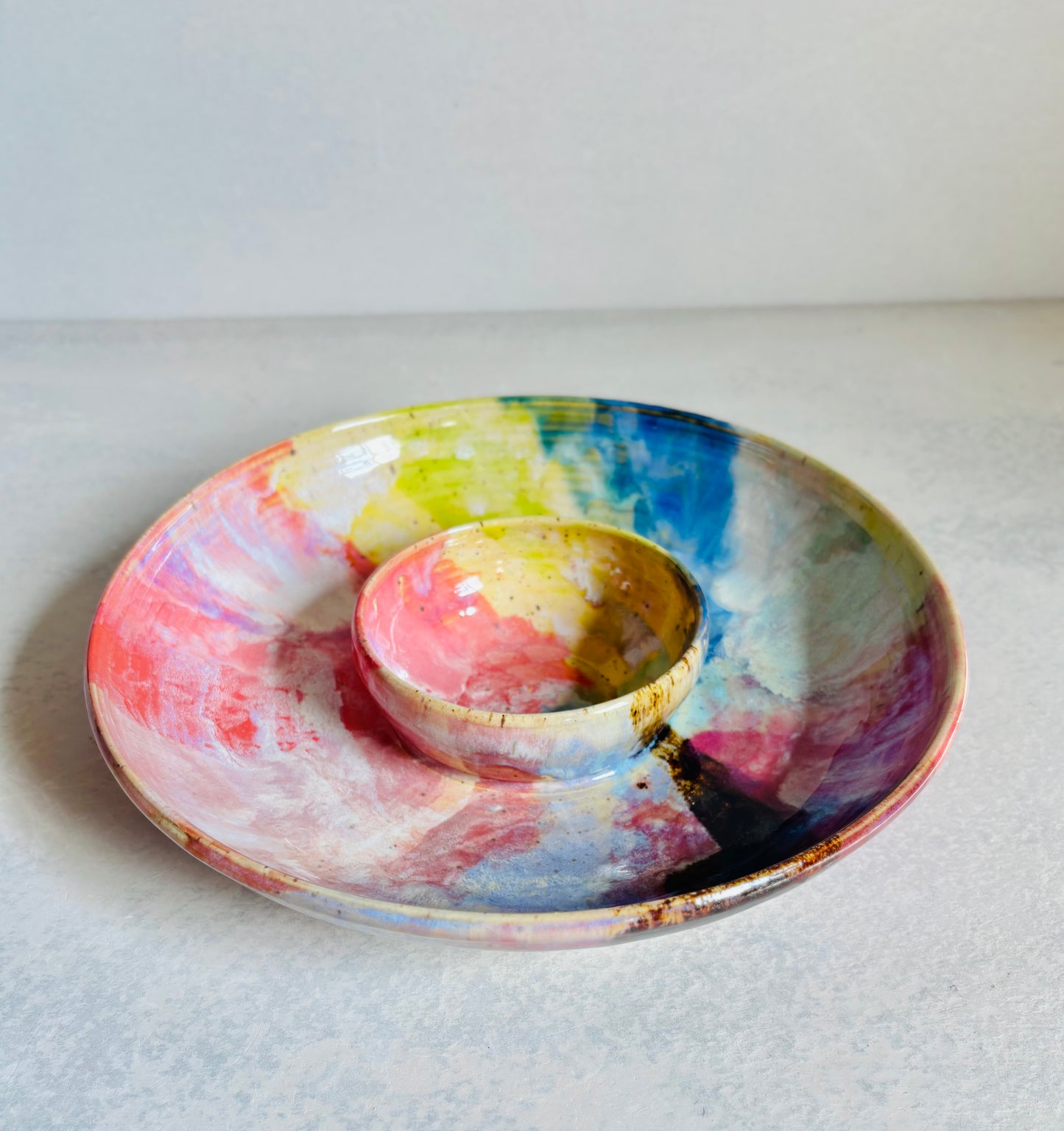 Party Platter Rainbow Glaze