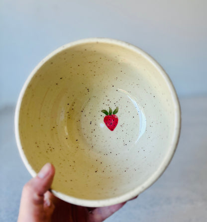 Hand Painted Strawberry Bowl