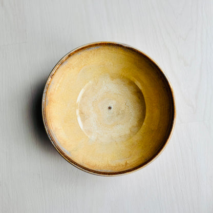 12 Cup Toasted Honey Cream Serving Bowl