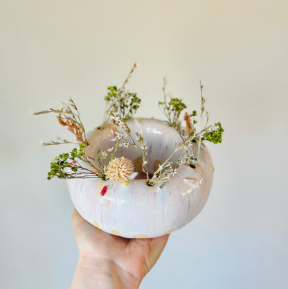 Doughnut with Sprinkles Bud Vase