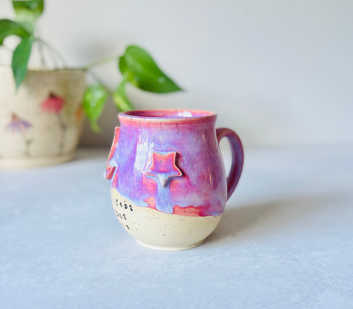 Manifest That Shit Mug in Hot Floating Pink (second)
