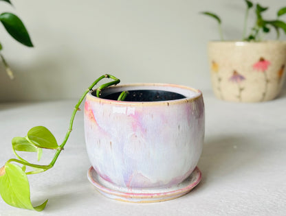 Soft Pink Bubble Planter Holder