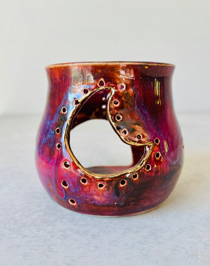 Tea Light Lantern with 22k Gold Detail