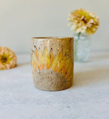 Sunflower Mug 22k Gold