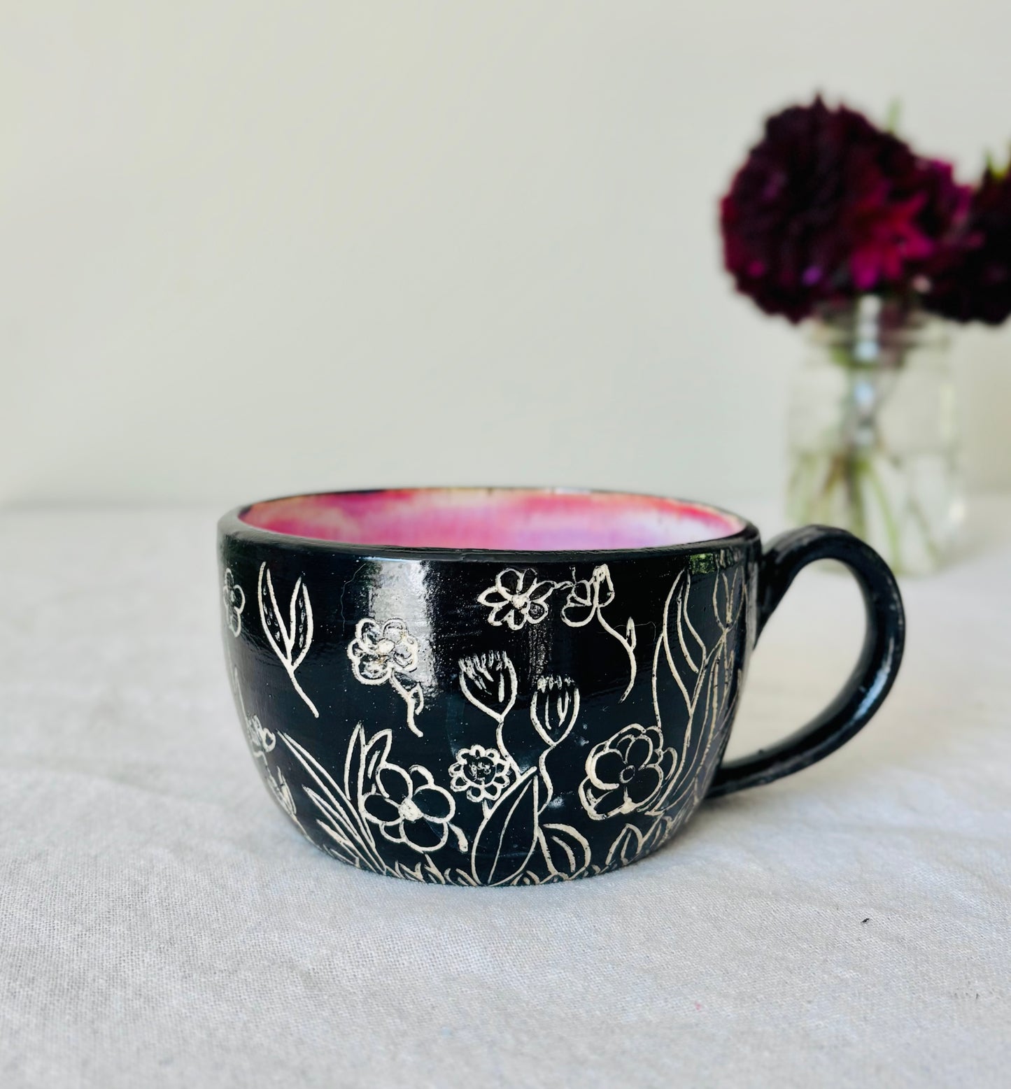 16 fl oz August Sunset Sgraffito Cappuccino Mug