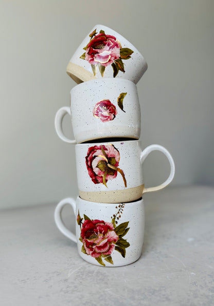 Vintage 22k Gold Peony Mug 4