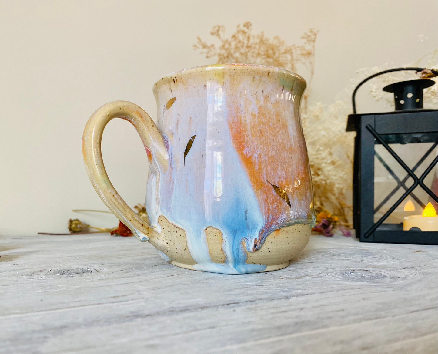 Rainbow Feathers of Gold Mug