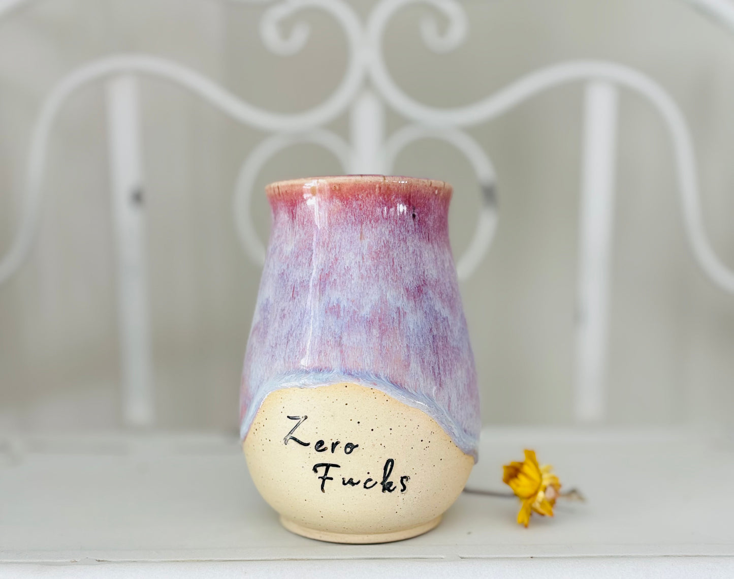 Zero Fucks Large Mug in Purple Haze (22 fl oz)