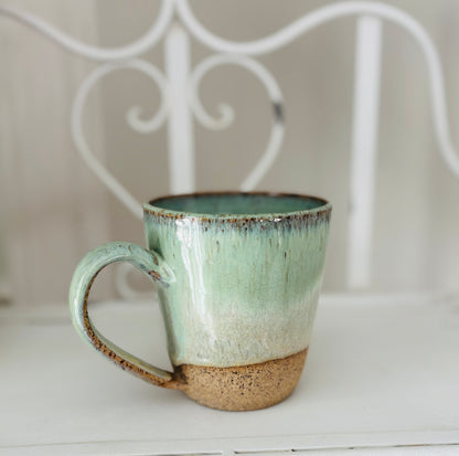 Soft Sage Mug in Brown Speckled Stoneware(15 fl oz)