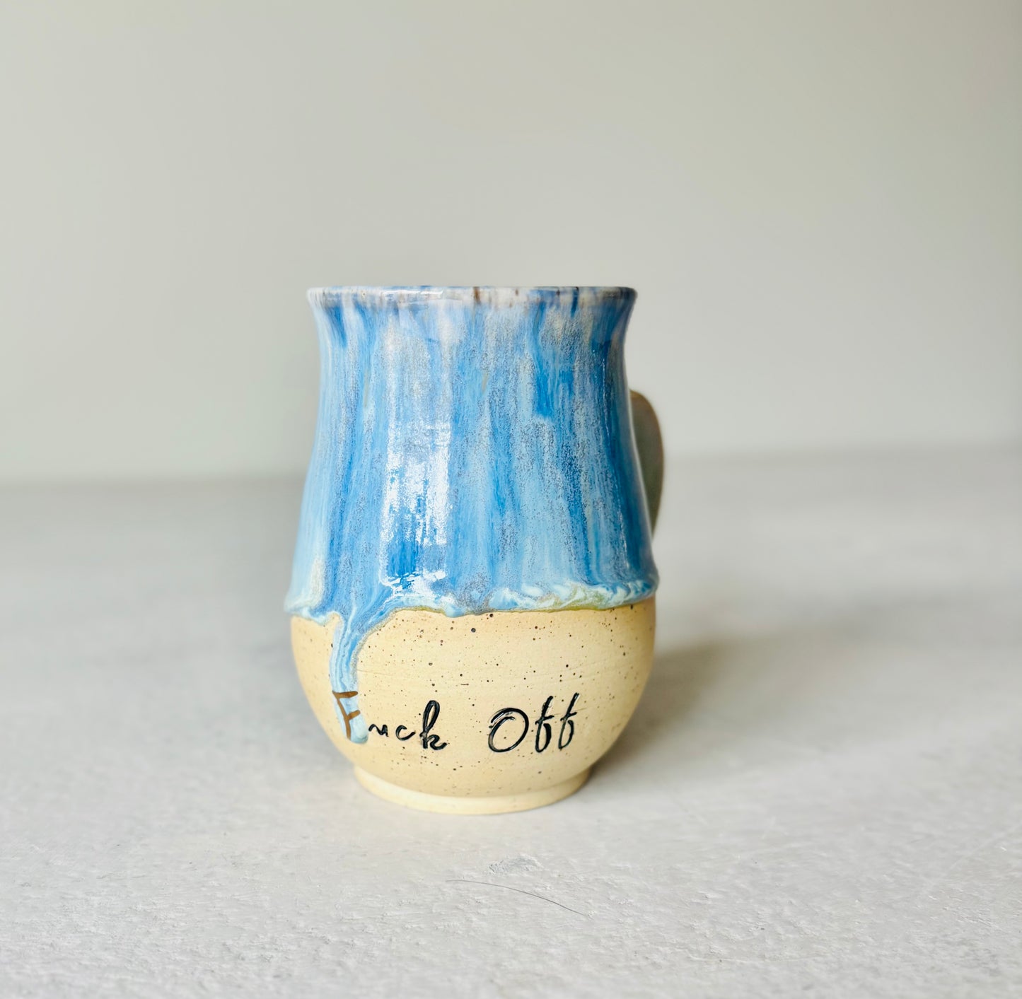 Fuck Off Mug 22k Gold Detail in Summer Rain