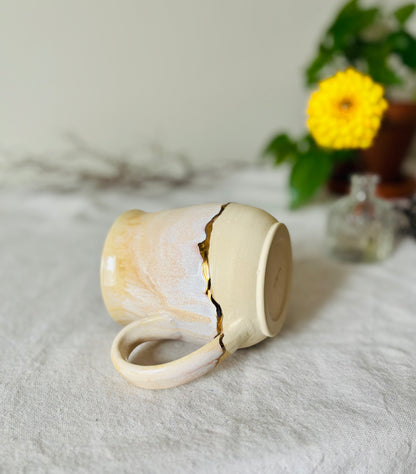 22k Gold Lined Honey & Cream Mug