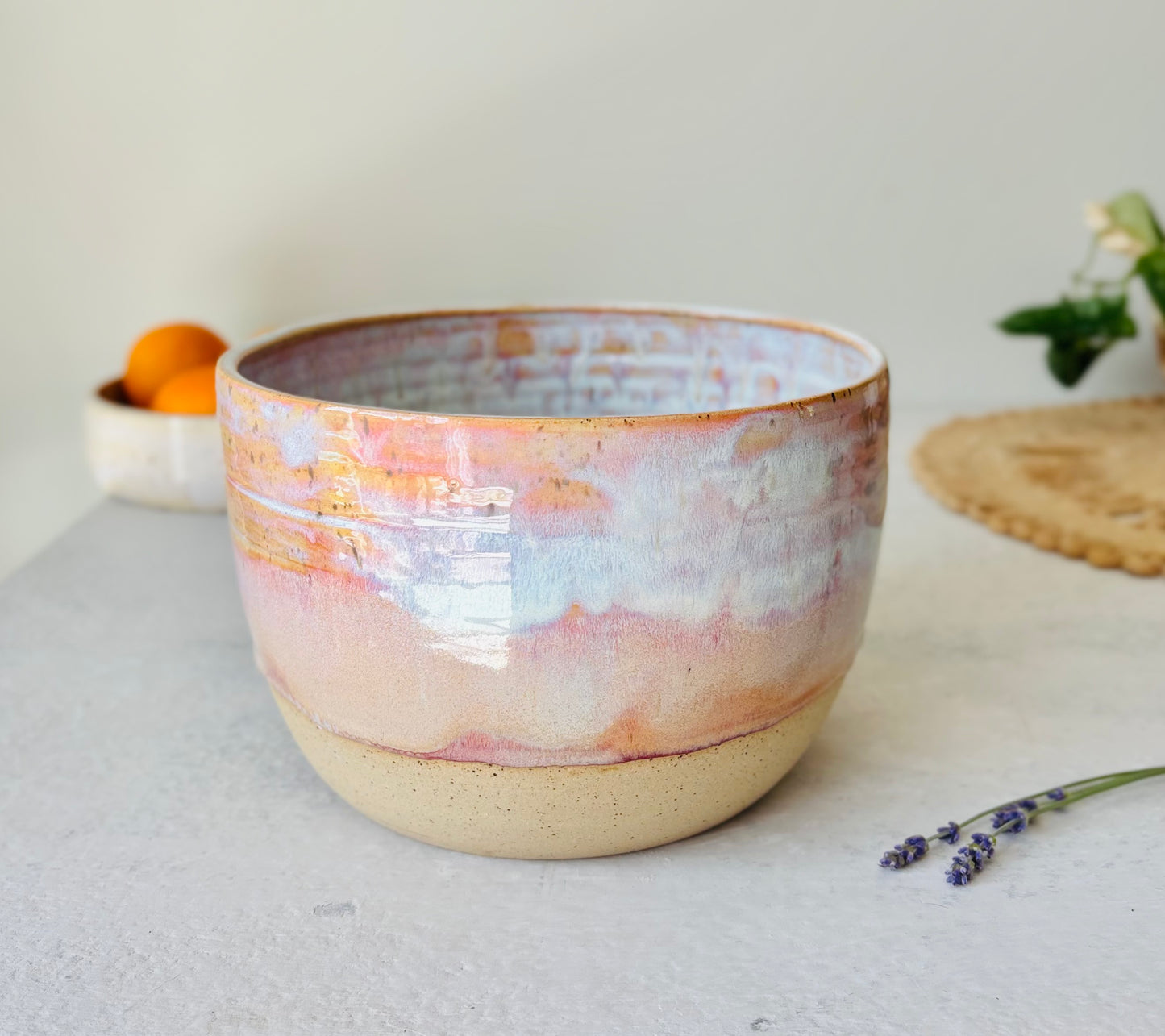 Serving Bowl in Pastel Peach (12 cups)