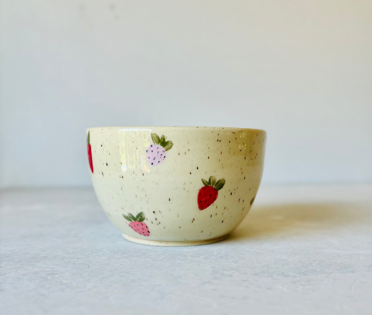 Hand Painted Strawberry Bowl
