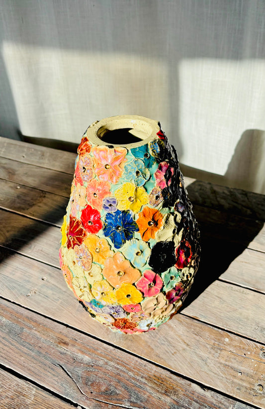 22k Gold Large Flower Vase
