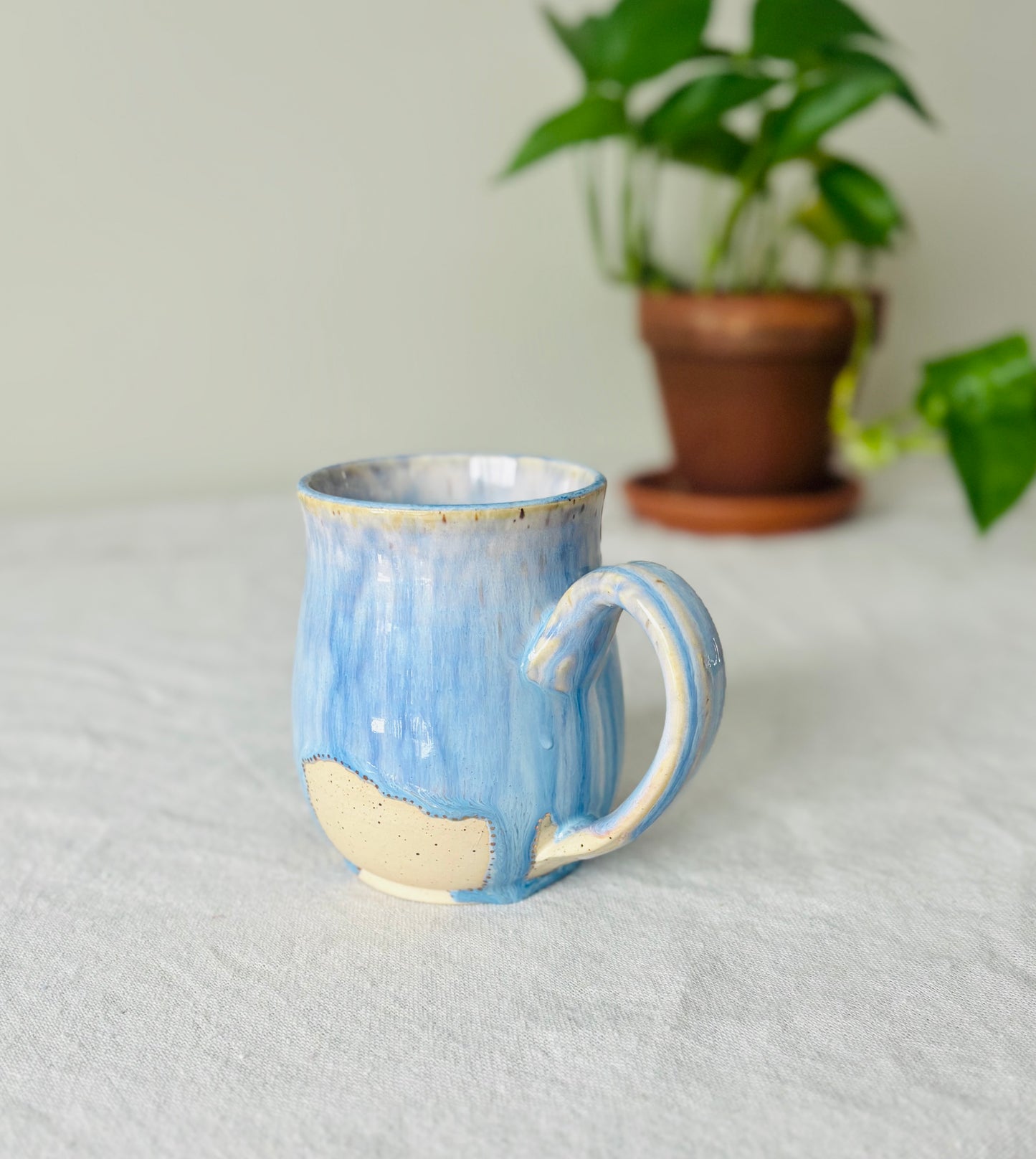 Powder Blue & 22k Gold Mug
