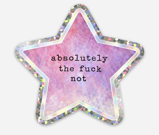 Purple Star Absolutely the Fuck Not Sticker