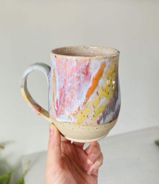 18 oz Cascading Rainbow Mug