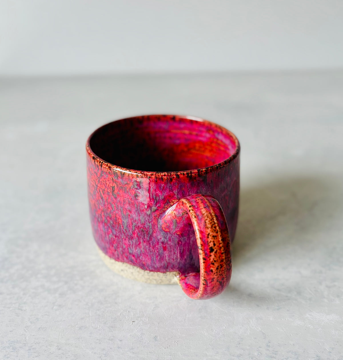 Raspberry Crimson Speckled Mug