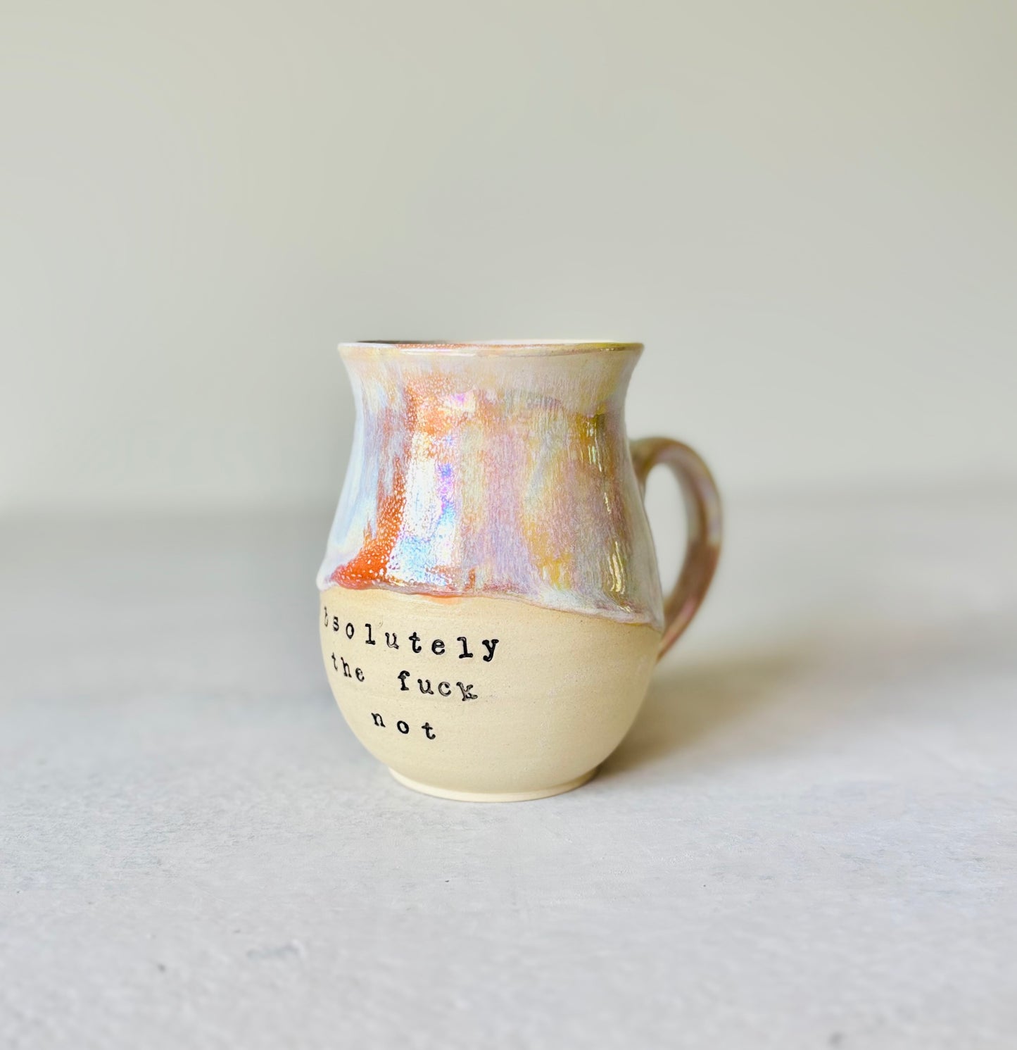 Iridescent Rainbow Drippy Absolutely the Fuck Not Mug Xtra (15 fl oz)