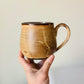 Matte Ginger Mug on Black Stoneware