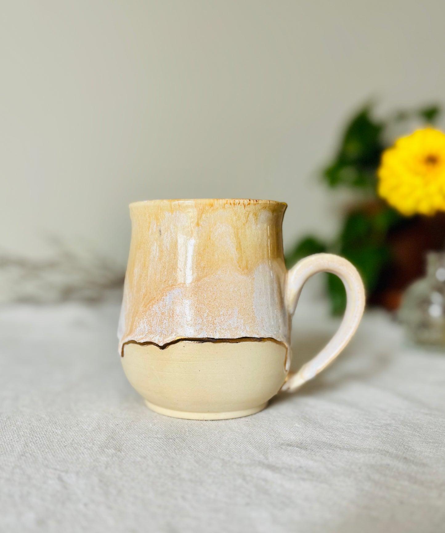 22k Gold Lined Honey & Cream Mug #2 (14 fl oz)