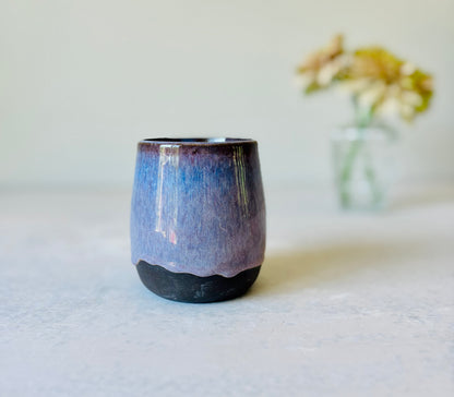 Lavender Black Clay Thumb Mug