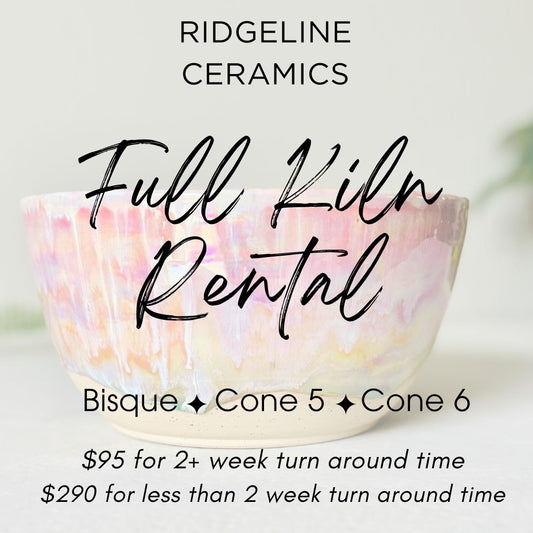 Firing Service Full Kiln Rental- Please read description for turn around times!