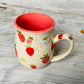14-16 oz Made to Order Hand Painted Strawberry Mug 4-6 Weeks