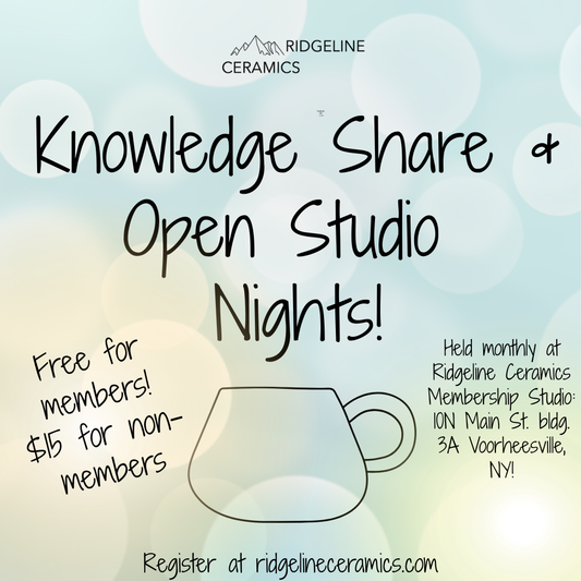 Knowledge Share & Open Studio Night! July 6th, 7-8pm