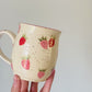 14-16 oz Made to Order Hand Painted Strawberry Mug 4-6 Weeks